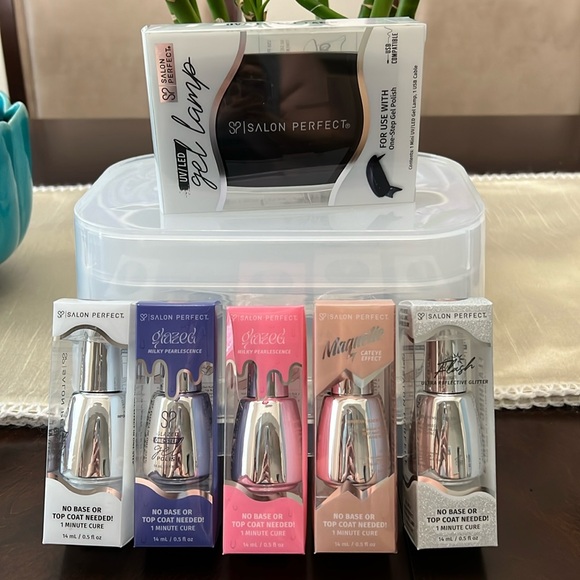 Salon Perfect Other - Salon Perfect UV/LED Gel Lamp + 5 Salon Gel Effect in One Step Pillow Talk